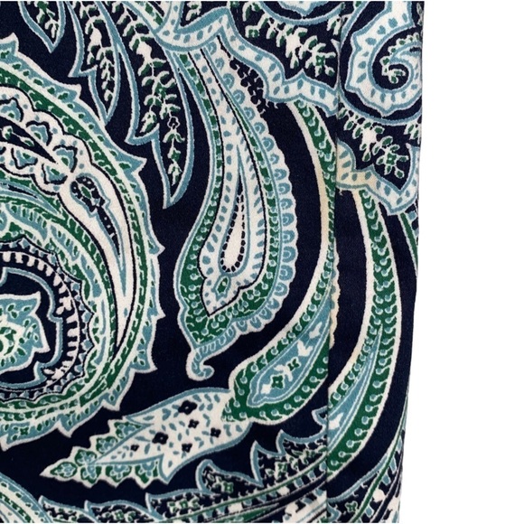 Liz Claiborne LizGolf Skort Blue Paisley with Belt and attached shorts Sz 8 - Picture 8 of 11